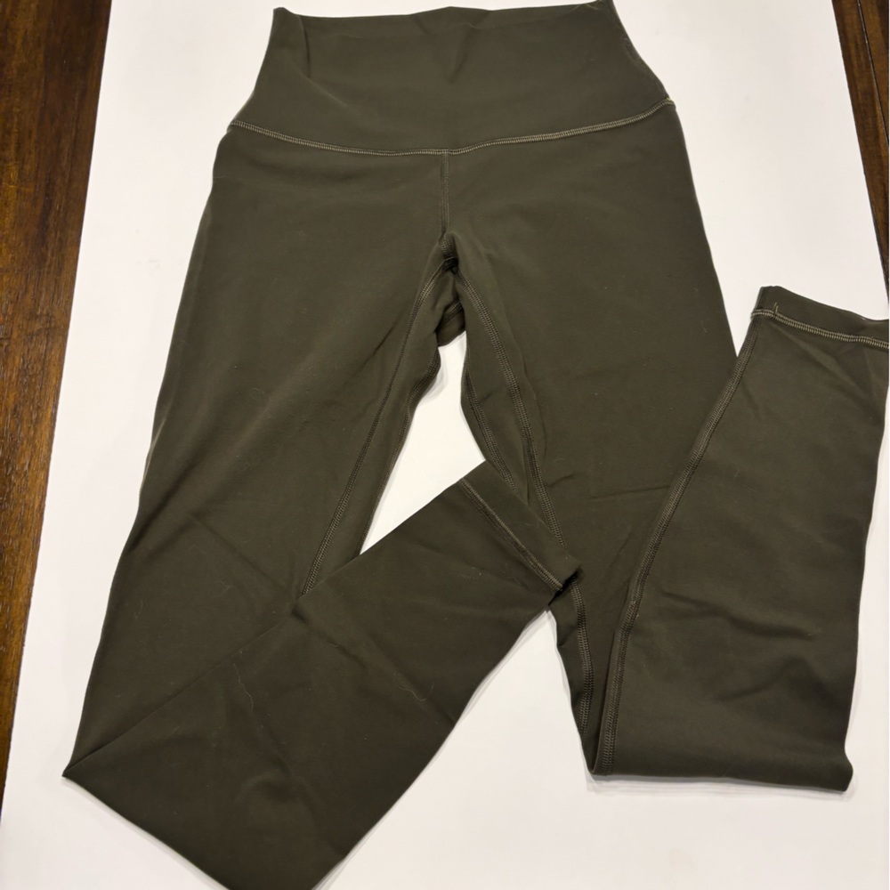 LULULEMON LEGGINGS YOGA PANTS SIZE UNKNOWN CHECK PHOTOS COLOR OLIVE GREEN